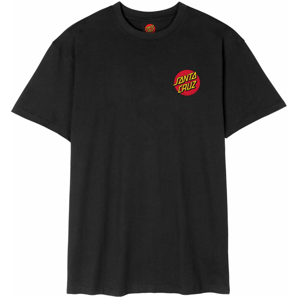 2026 Santa Cruz Mens Classic Dot Chest T-Shirt SCA-TEE-13909 - Black